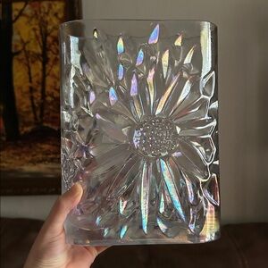 Lovely Iridescent Glass Sunflower Flower Vase